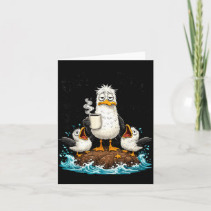 Tarjeta Gaviota de papá divertida día del padre gaviotas h