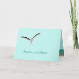 Tarjeta Gaviota del castillo de arena