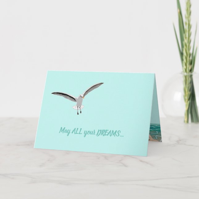 Tarjeta Gaviota del castillo de arena (Anverso)