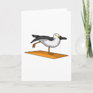 Tarjeta Gaviota Yoga Meditación Fitness