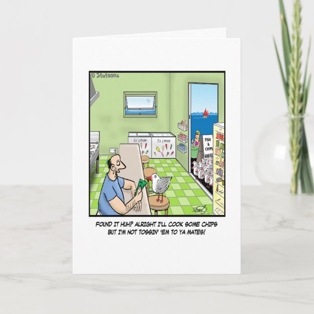 Tarjeta Gaviotas y gatos (Anverso)