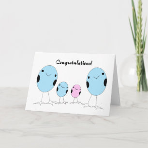Tarjeta Gay adoptó a un chica y a un muchacho felicitacion