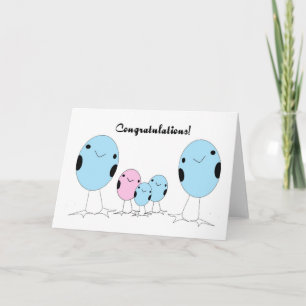 Tarjeta Gay adoptó un chica, dos chicos felicitaciones