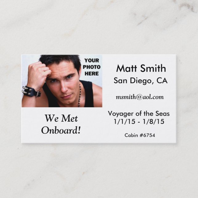 Tarjeta gay de la travesía (Anverso)