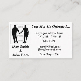 Tarjeta gay de la travesía (con la parte