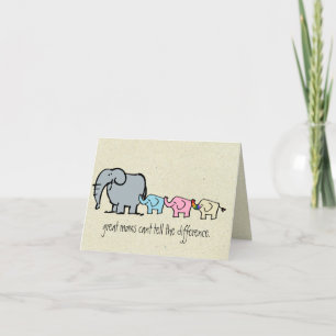 tarjeta gay del Día de la Madre del elefante