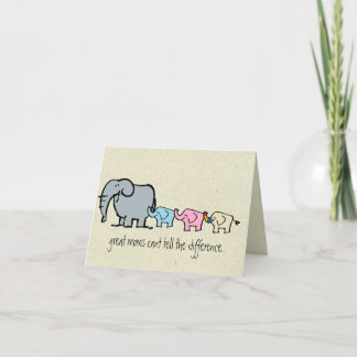 tarjeta gay del Día de la Madre del elefante