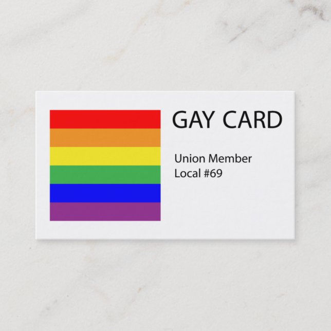 Tarjeta gay del truco de cartas (Anverso)