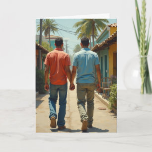 Tarjeta Gay lgbtq anoche fue mágico