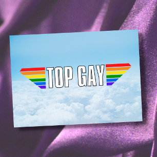 Tarjeta Gay Orgullo Top Gay Prige Rainbow Flag LGBTQ