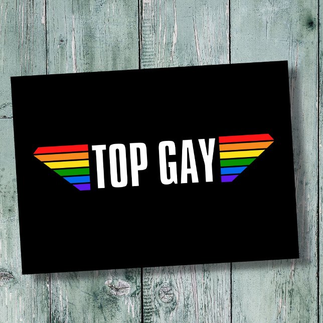 Tarjeta Gay Orgullo Top Gay Prige Rainbow Flag LGBTQ (Subido por el creador)