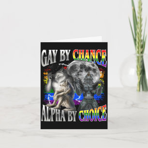 Tarjeta Gay por casualidad alfa por elección alfa lobo sig