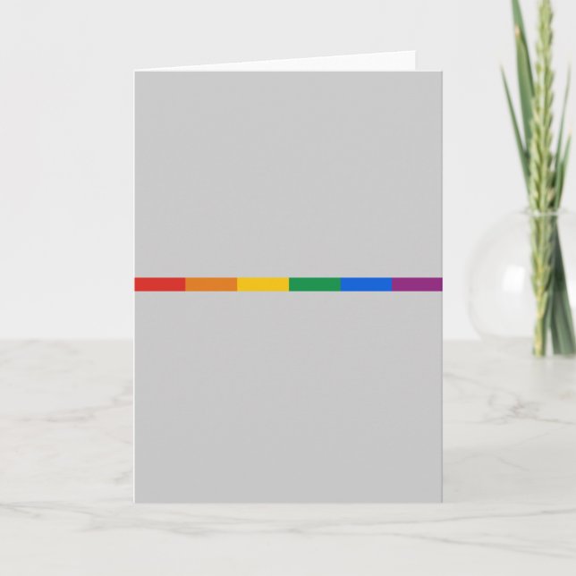 Tarjeta Gay Pride Stripe (Anverso)