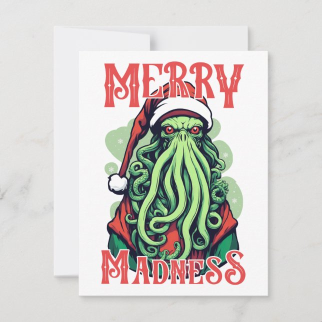Tarjeta Gaze XMAS de Cthulhu Santa (Anverso)