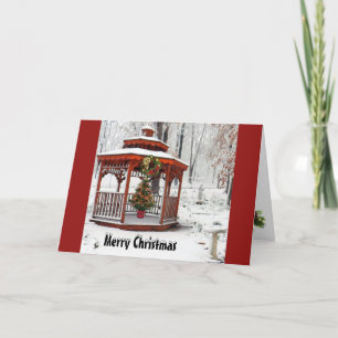 Tarjeta Gazebo para navidades, Navidad horizontal