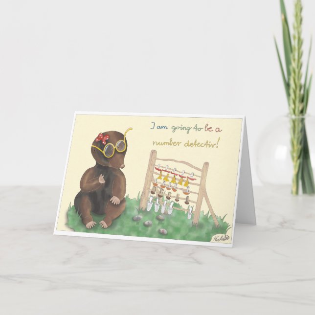 Tarjeta GB School enrollment card, lovingly hand-drawn gir (Anverso)