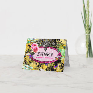 Tarjeta GC Abeja rosa vintage caprichosa
