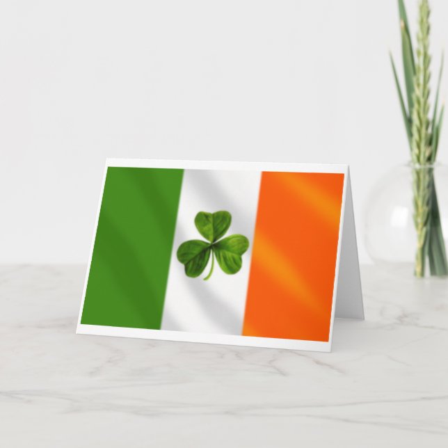 Tarjeta Gear de la bandera irlandesa de Clover Eire (Anverso)