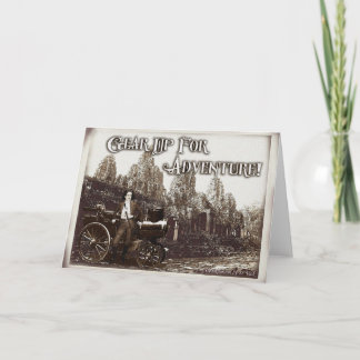 Tarjeta Gear Up For Adventure Greet Card