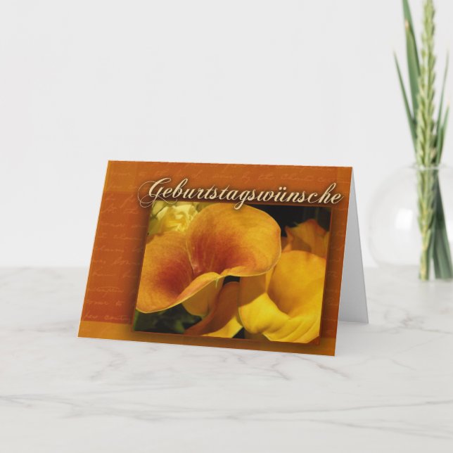 Tarjeta geburtstagswnsche - Cumpleaños feliz de Alemania (Anverso)