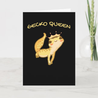 Tarjeta Gecko Queen Gekko Iguana Chameleon Lizard