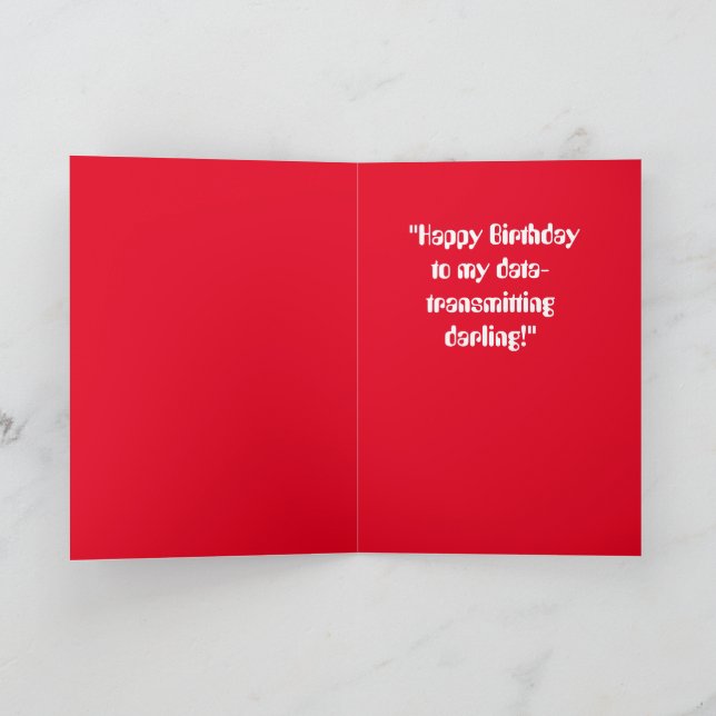 Tarjeta Geek Birthday Card Funny Geek (Interior)