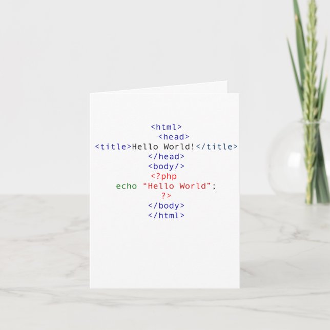 Tarjeta Geek php Greeting (Anverso)