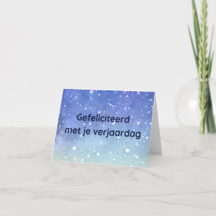 Tarjeta Gefeliciteerd conoció a je verjaardag, cumpleaños