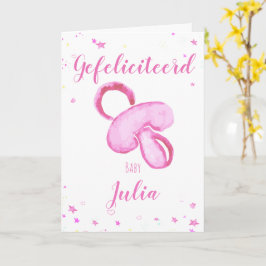 Tarjeta Gefeliciteerd verjaardag customizable name
