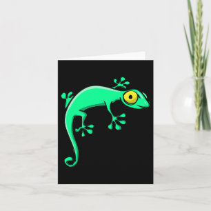 Tarjeta Gekko Lizard Halloween Disstume divertida Hallowee