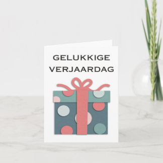Tarjeta Gelukkige verjaardag, feliz cumpleaños holandés