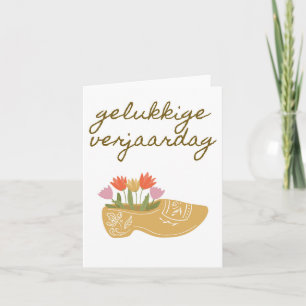 Tarjeta Gelukkige verjaardag, feliz cumpleaños holandés