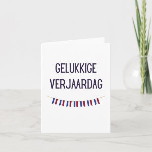 Tarjeta Gelukkige verjaardag, feliz cumpleaños holandés