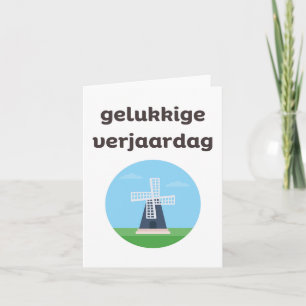 Tarjeta Gelukkige verjaardag, feliz cumpleaños holandés
