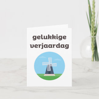 Tarjeta Gelukkige verjaardag, feliz cumpleaños holandés