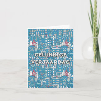 Tarjeta Gelukkige verjaardag, feliz cumpleaños holandés