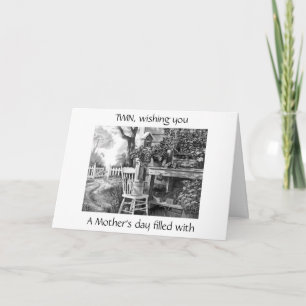 Tarjeta **GEMELA** un DÍA DE LA MADRE LLENO DE ALEGRÍA ES