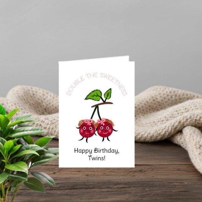 Tarjeta Gemelas chicas cereza (Subido por el creador)