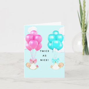 Tarjeta Gemelos Bebés