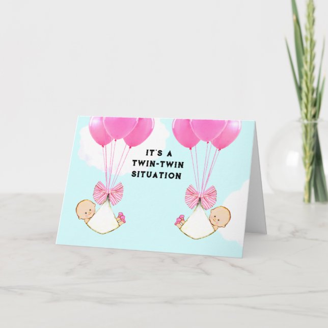 Tarjeta Gemelos chicas (Anverso)