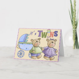 Tarjeta Gemelos del bebé