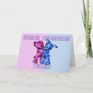 Tarjeta Gemelos del feliz cumpleaños