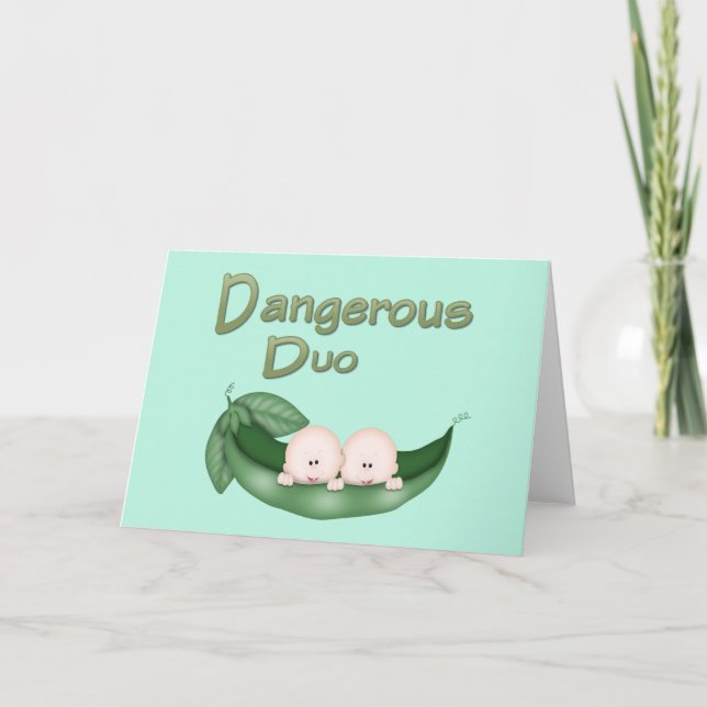 Tarjeta Gemelos divertidos (Anverso)