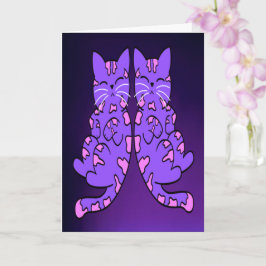 Tarjeta Gemelos morados