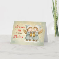 Gemelos Niños Ángel de Navidad Alegría y Maravilla
