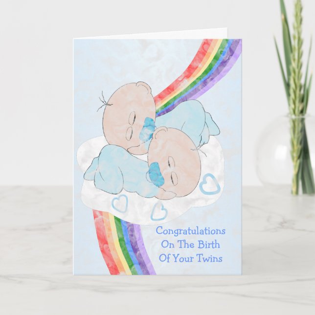 Tarjeta Gemelos recién nacidos (Anverso)