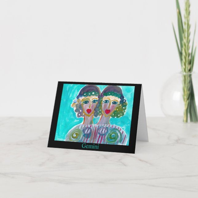 Tarjeta Gemini Astrología Horoscope (Anverso)