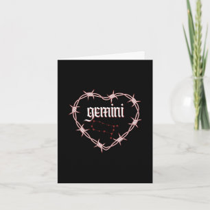 Tarjeta Gemini Constellation Gothic Edgy Cumpleaños