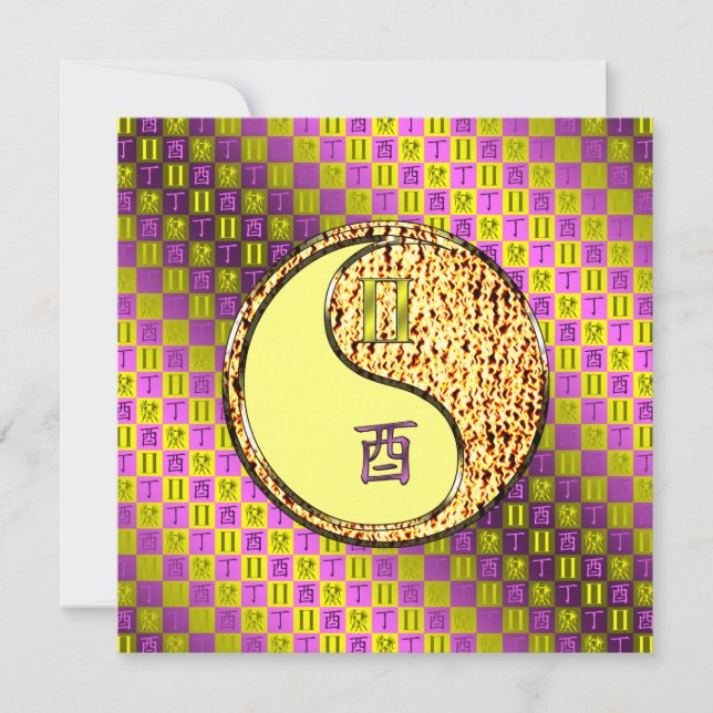 Tarjeta Gemini & Fire Rooster (Anverso)