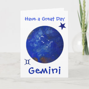 Tarjeta Gemini Horoscope, Tarjeta de Cumpleaños